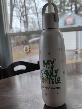 SodaStream 'My Only Bottle' Reusable Water Bottle - White with Green Print